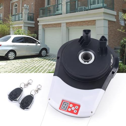 Apriporta elettrico per garage, motore automatico arrotolabile con 2 telecomandi, ideale per magazzini, negozi, fienili e aziende agricole