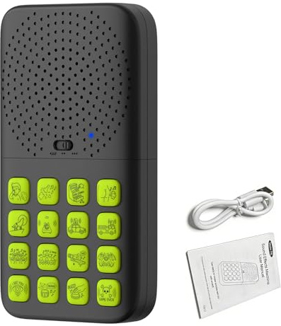 LICAEVEY Kids Funny Sound Maker, 16 Hilarious Sound Effects Machine Wireless Remote Control for Pranks Parties Games (Black Green)