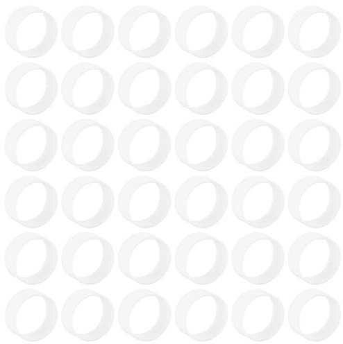 Cabilock Bridas de Silicona Reutilizables de Color Claro 12 Mm Diámetro X 5 Mm Ancho X 0,6 Mm Grosor, 500 Piezas, Correas Elásticas para Cables de Datos, Organización y Gestión de Cables