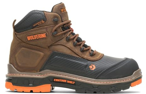 Wolverine Men'sOverpass 6 Mid Composite Toe Waterproof Work Boot, Summer Brown, 7.5 Medium