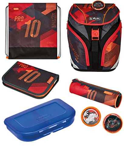 herlitz 50037612 Grundschulrucksack SoftLight Plus, Sports, 1 Stück