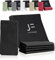 JF.kitchen® | 12 Stoffservietten mit Faltanleitung aus extra hochwertiger Baumwolle 40x40cm (Schwarz)