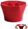Cubo plegable de silicona roja para palomitas de maíz, Palomitero Microondas Cuenco Plegable de Silicon, Recipiente para cocinar Palomitas