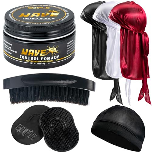 360 Wave Pomade Pommade Ondulée Pour Hommes, Tenue Forte, Lavage Facile, Crème Capillaire d'Entraînement à 360 Vagues, Graisse Ondulée Pour Hommes