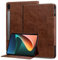 Mldjomid Coque pour Tablette Samsung Galaxy Tab S6 10,5 2019 (SM-T860/T865) Housse de Protection en Cuir PU à Rabat avec Fente pour Carte et Fonction Support Cover- Boucle Chat Marron