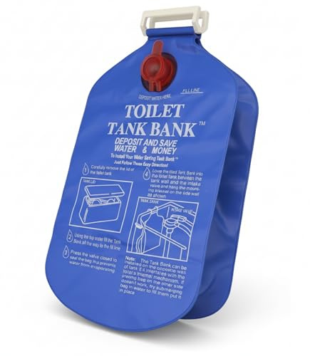 Water Saving Toilet Tank Bag - 2.3L Reusable Water Bag for Cistern - Saves Water - Easy to Use - Environmentally Friendly