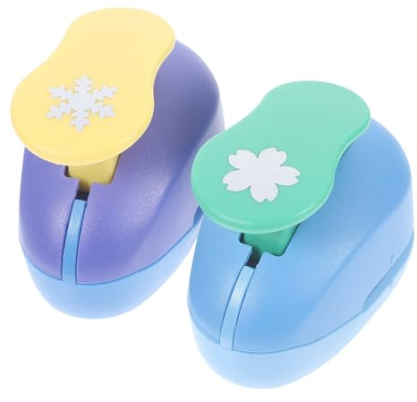 Alipis 2 pièces Perforatrice Papier DIY Outil Manuel pour Scrapbooking Perforatrices Rondes à Motifs Aléatoires Accessoire Créatif pour Loisirs Manuels