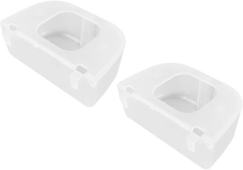 PRETYZOOM 2pcs Bird Cage Food Box with Buckle Design, Sturdy Feeding Bowl for Parrots, Pigeons, Quail – Hanging Bird Feeder Container for Cage Use