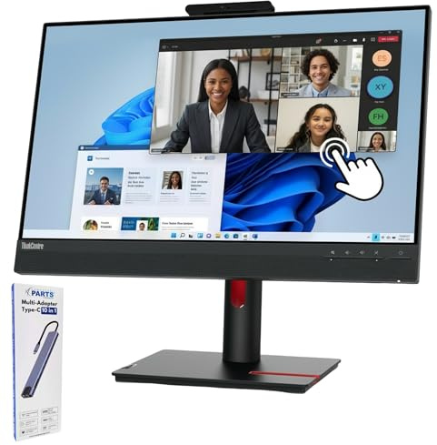 Lenovo All in one 24 Touch screen i5 8500 fino a 3.50Ghz - 16 GB RAM - 512 GB SSD -Windows 11 pro - Office e Business pc usb-c Garanzia 36 Mesi