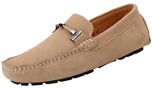 Jamron Herr Eleganta Spänne Loafers Komfort Mocka Ridskor Snygga Mockasin Tofflor