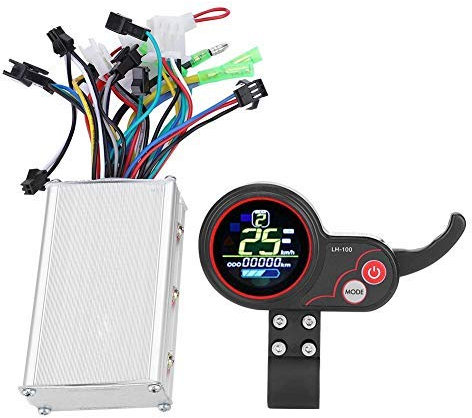 Nikou Controller, LCD Anzeige Bedienfeld mit Variablem Geschwindigkeitsschalter Zubehör für Elektroroller(36V 250 / 350W Farbbildschirm Dual-Modus)