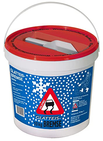 Streusalz Streugut Winter I Streugranulat 10 kg Eimer + Schaufel I Alternativen I Umweltschonend + Tierfreundlich I Wiederverwendbar zur Bodenverbesserung