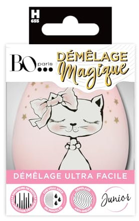 Bo... Paris - Brosse à cheveux démêlage magique - Brosse à cheveux avec 4 hauteurs de picots - Brosse à cheveux démêlante fantaisie panda - Pour tous types de cheveux - Lot de 1