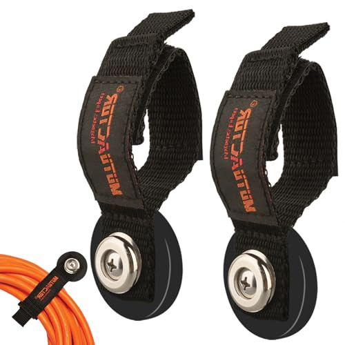 MUTUACTOR Strong Magnetic Hooks,Non-Slip Magnetic Mount Hooks Heavy Duty for Hanging,2PCS Anti-Scratch Garage Storage Hooks Adjust Cable for Garden Hoses Universal Rope Cordless Drills RVs Equipments