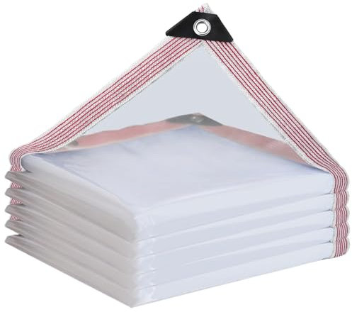 Bâche imperméable Transparente avec œillets, bâche imperméable et Transparente, pour Meubles de Jardin, pour extérieur, Plantes, Serre, nichoir pour Animaux de Compagnie, Toit (1x1m)
