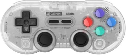 GENKI Pocket Pro – Bluetooth-Gamepad mit Hall-Effekt-Sticks, Bewegungssensor, Rumble, Turbo, USB-C – Kompatibel mit Switch, Steam Deck, iOS, Android, Windows, macOS