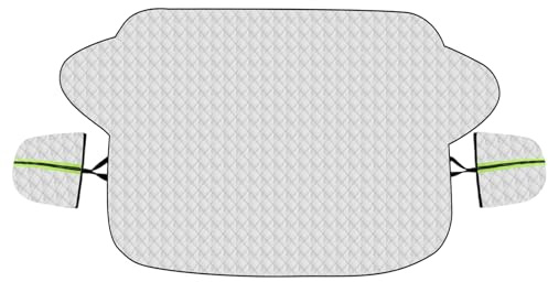 Ledebouk Couverture Pare Brise de Voiture, Voiture Protege Pare Brise Givre, 4 Couches de Bache Protection Pare Brise Protection, Couverture Pare Brise Voiture Hiver pour Givre, Neige, Glace