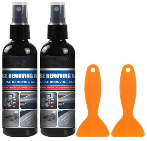 ZhongShuang 2 Stück Klebstoffentferner Extra Stark Per Entfernt Schnell Hartnäckige Klebereste-100ml, Der Aufkleber Und Etiketten Effektiv Von Oberflächen Entfernt- Etikettenlöser Spray