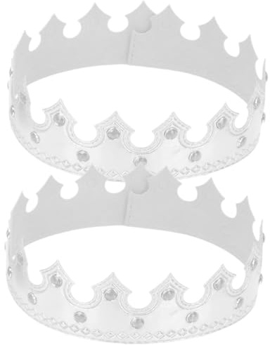 Mikikit Lot de 2 Couronnes d'Anniversaire Argentées Bandeaux pour Bébés et Garçon et Filles Taille Unique Confortable Accessoires pour Fêtes Séances Photo et Événements Festifs