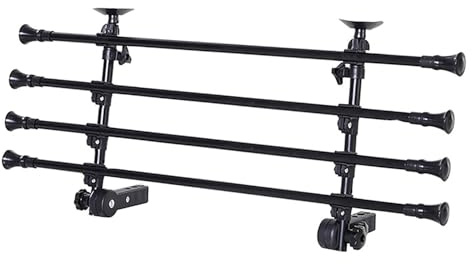 Hundgaller bil bagageutrymme, skiljegaller bagageutrymme hund, bilgaller för hundar H: 32–53 cm L: 82–140 cm, stålram, mångsidig och robust, ingen ommontering krävs, svart