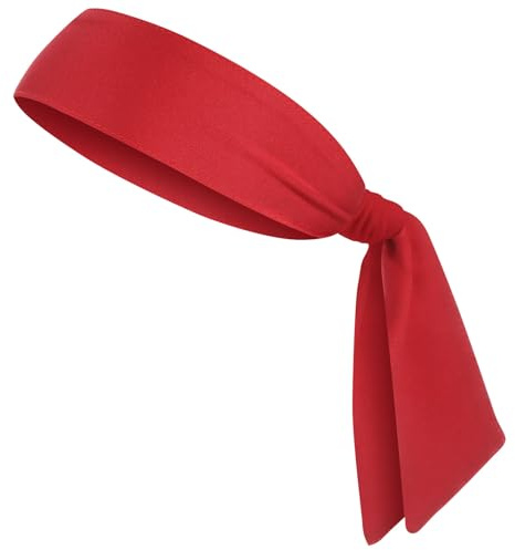 FRCOLOR Bandeau de sport rouge en fibre de polyester anti-transpiration pour course à pied, entraînement, tennis, karaté, athlétisme, costume de pirate