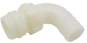 Raccordo 3 pezzi curvo a 90° 2 x50mm per tubi in poliammide