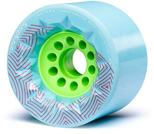 Orangatang Caguama 85 mm Longboard Wheels for Cruising, DIY Electric Skateboards, Eboards (Blue, Set of 4)