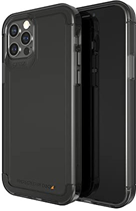 ZAGG Wembley Palette D30 Protective Case for iPhone 12 / Pro, Slim, Shockproof, Wireless Charging (Smoke Grey)