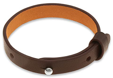 Made by Nami Veganes Leder-Armband in Versch. Farben - Verstellbares Herren Surfer-Armband - Casual Männer-Schmuck (Braun)