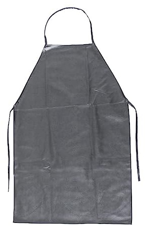 Rubber Vinyl Apron Dark Grey, Waterproof Heavy Duty Industrial Chemical Work Apron 35 for Men & Women Dishwashing, Butcher
