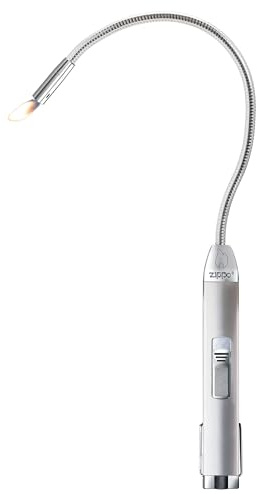 Zippo Allume Bougie XL – Argent Chromé – Rechargeable au gaz – Col Flexible – Briquet-Bougie résistant au Vent