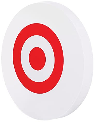 Topyond Archery Target Outdoor, EVA Foam Training Moving Target with 2 Papers, Self-Healing Lightweight 25cm for Backyard Camping Kids Adults 9.8 X 9.8 X 1.2in