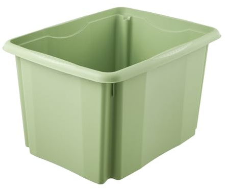 keeeper Aufbewahrungsbox mit Dreh-/Stapelsystem, 30 l, 44,5 x 34,5 x 27 cm, Emil Eco Line, Grün (Eco Grass Green)