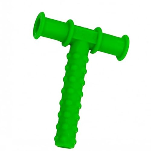 Mordedor Bite Stick Tubo de masticación sensorial para masticar mordedura para entrenamiento muscular oral (verde, 6 x 8 cm)