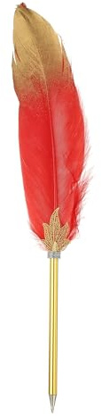 PATIKIL Pluma de Pluma Bolígrafo de Pluma de a Granel Refinado Vintage Rojo | para Caligrafía de Pluma de para Firma de Invitados en Bodas Oficina