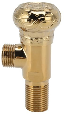 Valve D'arrêt D'angle de Conception Moderne, Vanne D'arrêt D'angle de Cuivre Complet Aspect Antique Valve D'angle de Salle de Bain pour les éviers à Linge, Fermez Facilement avec