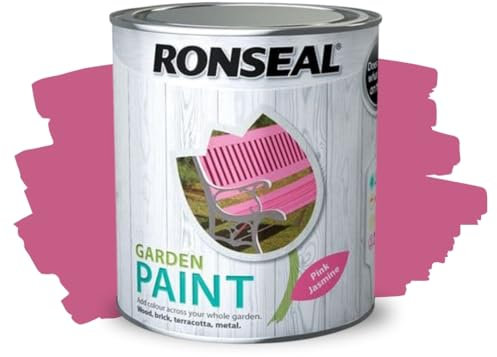ARUUJ - Garden Paint, Fence Paints, Weather Resistant Outdoor Matt Paints, Water Based Paint For Sheds, Metal, Terracotta, Easy to Apply, Long-Lasting Colour & Protection (Pink Jasmine, 250ML)