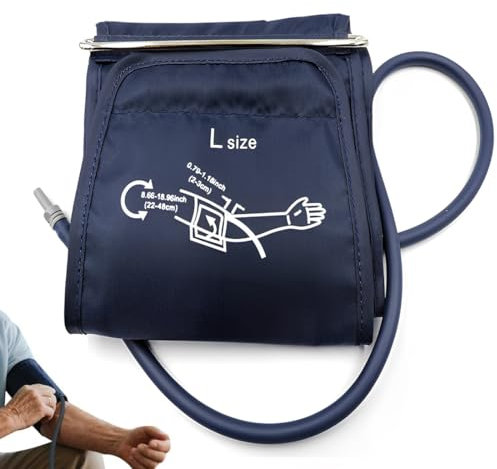 IKOPFLN 1 Pezzi Bracciale Misuratore Pressione 22-42 cm, Braccialetto allungato normale (blu),Misuratore Pressione da Braccio con Connettore, Compatibile con Misuratore Pressione da Braccio