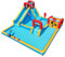 COSTWAY Inflatable Water Park, 9 in 1 Giant Kids Bouncy Castle with Double Slides, Climbing Wall, Splash Pools, Water Cannon, Outdoor Blow Up Bounce House for 3-12 Years Old (without blower)