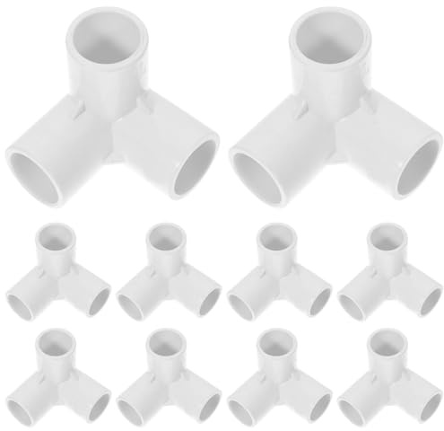 DIYEAH 10 piezas Conector PVC Vías para Marco Almacenamiento Estantería Bricolaje Jardín Invernadero Accesorios Tubería Resistentes Humedad
