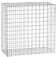 Mur en gabion acier galvanisé cage à pierres panier de gabion de jardin décoratif tirants et crampons inclus 60x60x30 cm