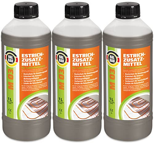 Suplemento para solado de 3 litros para calefacción por suelo radiante, suelos de calefacción de hormigón, plastificador de sistemas de calefacción M03