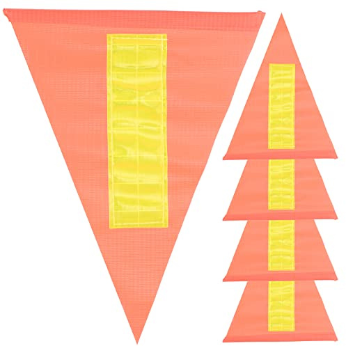 Healeved 5pcs Reflective Pennant Bike Trailer Safety Flag Warning Bicycles Flag Reflective Bike Trailer Road Tape for Kids Safety High Pvc Child Car Motorcycle