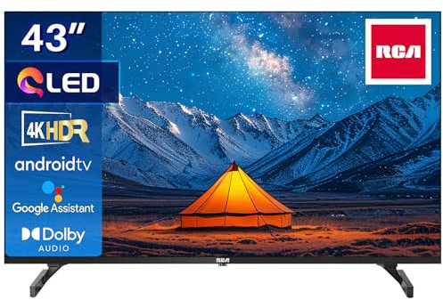 RCA 43 Zoll (108 cm) Smart TV QLED 4K UHD HDR Android Fernseher WiFi, Bluetooth