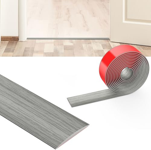 Flintronic 3M Laminate Flooring Transition Strip, 5CM PVC Floor Divider, Self Adhesive Threshold Bar for Joining Floor Gaps, Carpet, Tiles