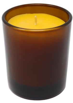 Bienenwachskerze im Glas Amber 265 gr reines Bienenwachs handgefertigt am schönen Bodensee Kerze aus Bienenwachs