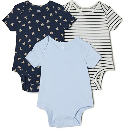 Amazon Essentials x Sofia Grainge Body Girocollo A Manica Corta Bambine e ragazze, Confezione da 3