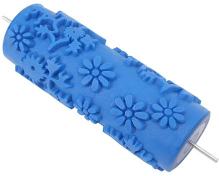 Rodillo de Pintura con Patrón, Hermoso Diseño de Flores, Rodillo de Textura Decorativa de Goma para Puerta de Techo de Pared, Lavable y Reutilizable con Uso Versátil, Oculta
