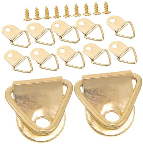 Angoily 100sätze Fotorahmenhaken Aus Metall Bilderhaken Zum Aufhängen Rahmenhaken Mit Schrauben Haken Bilderrahmen Wandmontage Für Fotos Und Poster