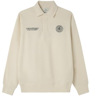Springfield Rebelution LS Rugby Polo, Blanco, L